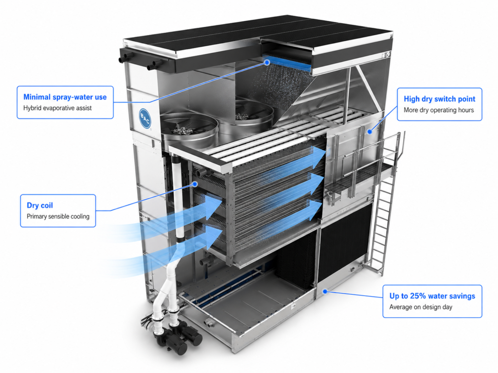 BAC HXV Reduce Water Usage Illustration