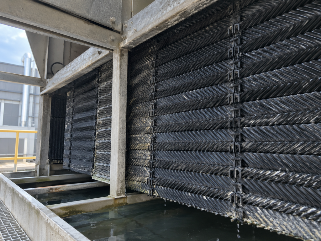Inside the Cooling Tower Fill Media